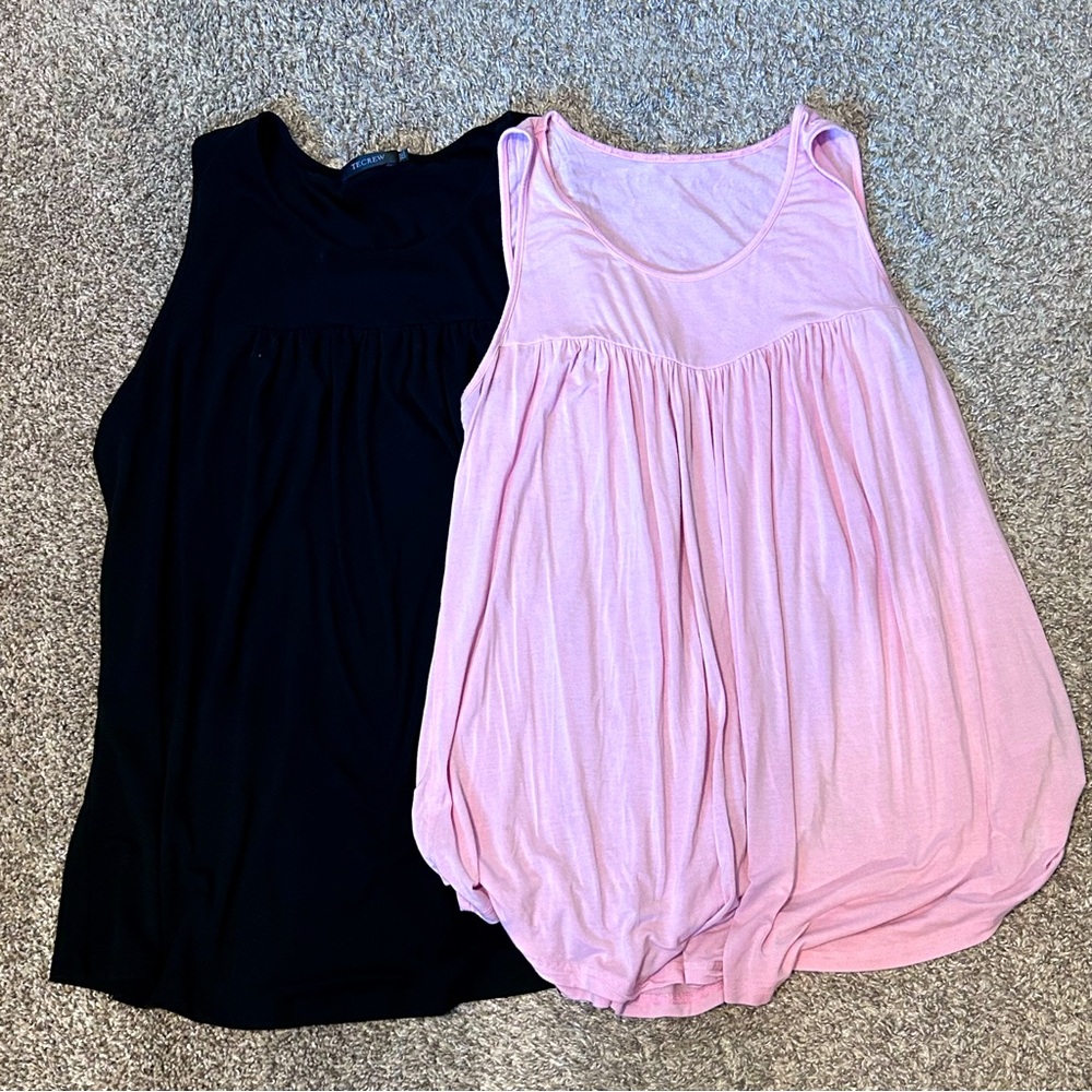 Pink and black flowy tops